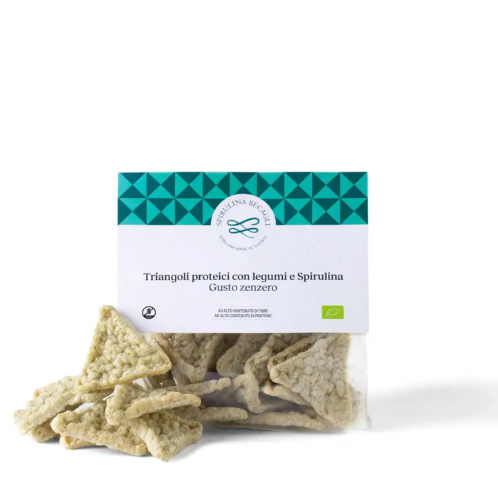 Triangoli proteici bio con legumi e spirulina
